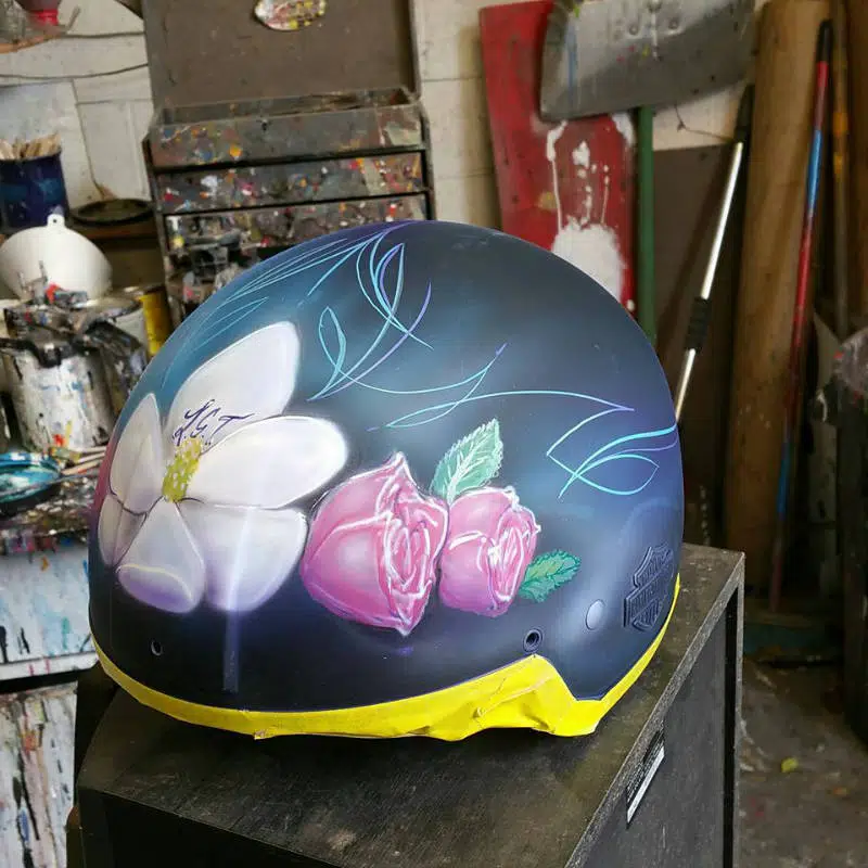 Custom Airbrush Artwork - Motorcycle Helmet